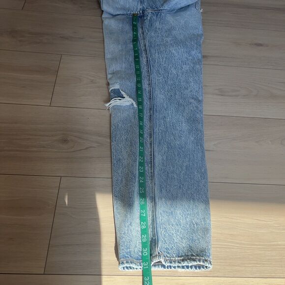 American Eagle Jeans Highest Rise 90’s Boyfriend Patchwork Destroyed Denim 14 - Picture 7 of 15